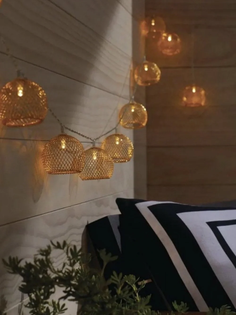 Hampton Bay Indoor 12 ft. Battery Operated LED String Lights